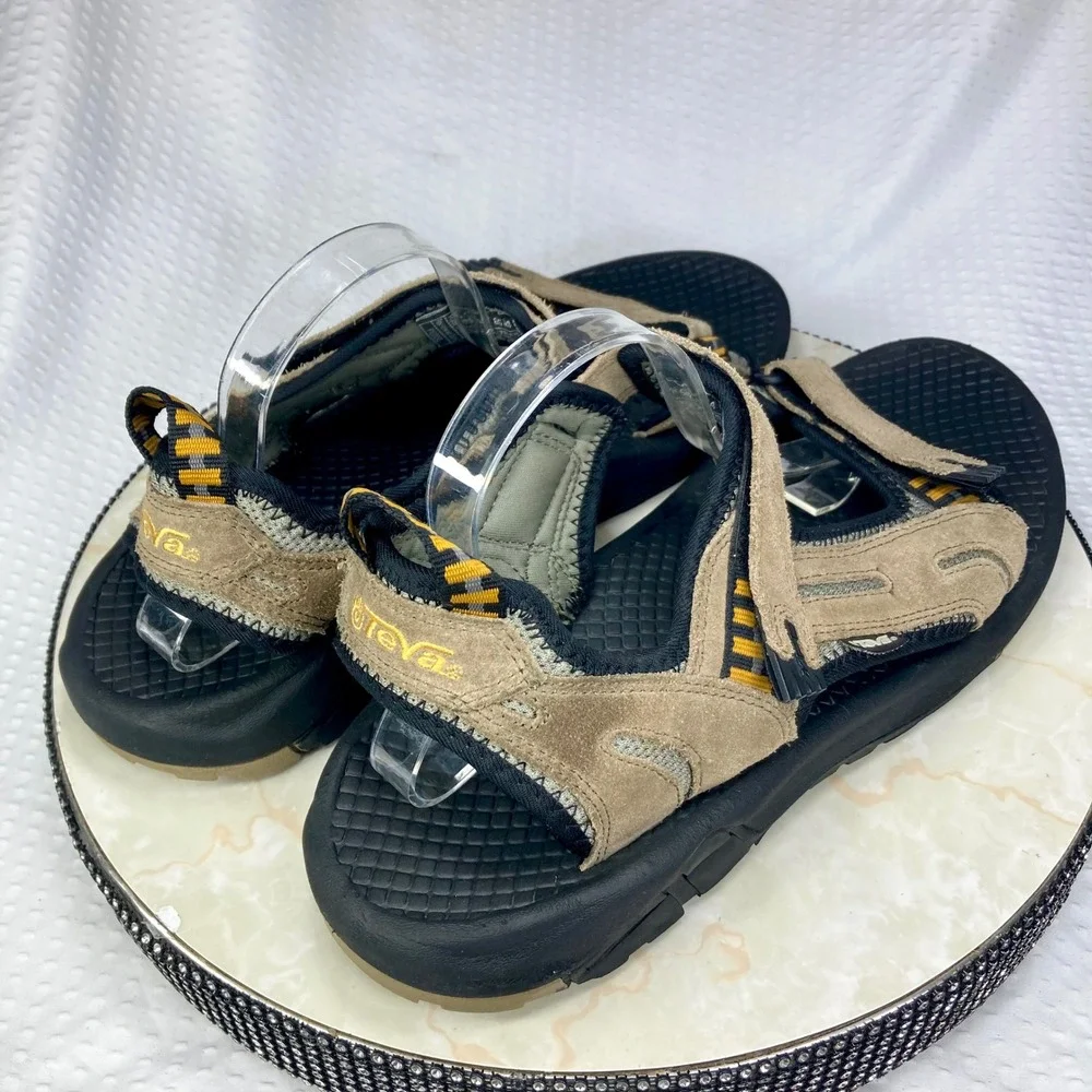 Teva XPD Spoiler II Suede Sport Sandals Mens 14 Tan Black Hiking Outdoor Strappy